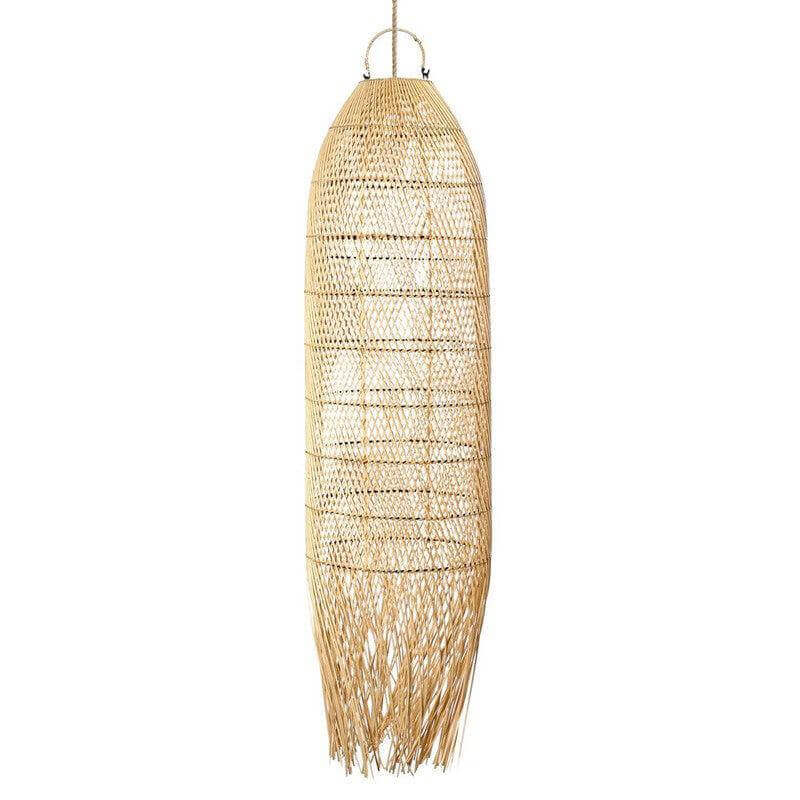 De Squid Naturel L rotan hanglamp met boho-uitstraling, ideaal voor een stijlvolle interieurinrichting.