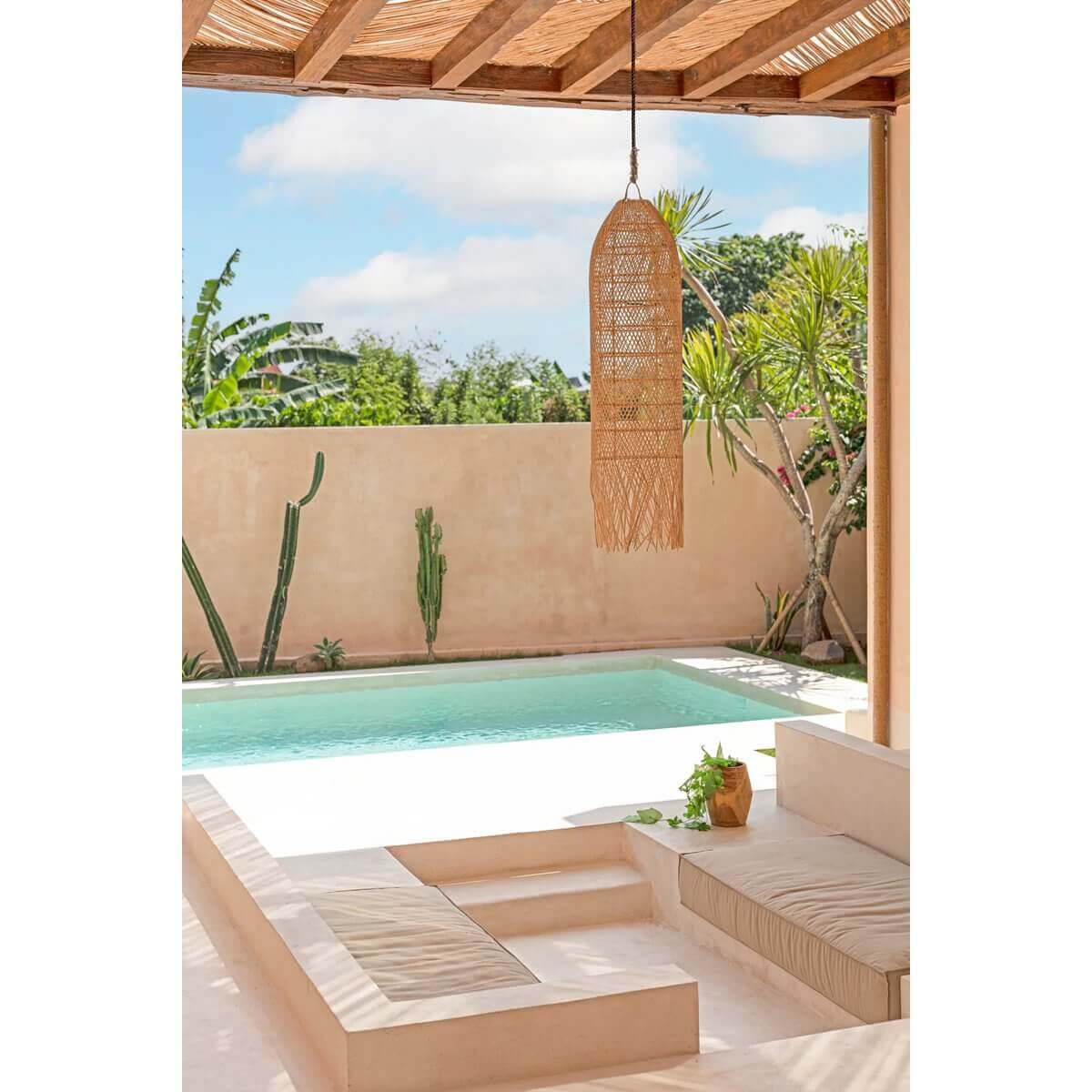 Rotan hanglamp de Squid - Naturel - L