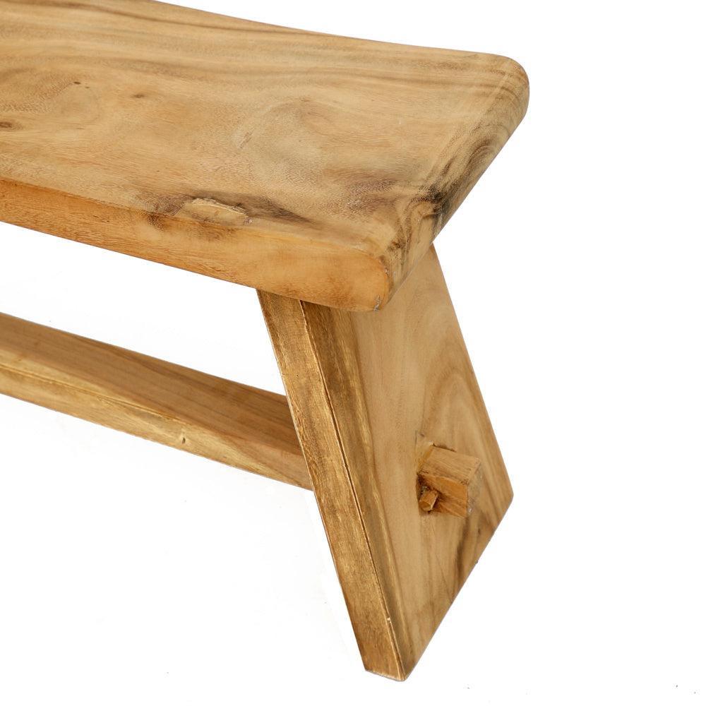 Suar hout bank - natuurlijke elegantie voor elk interieur, perfect voor eetkamer, gang of terras