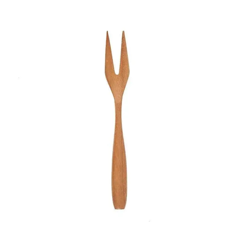 De Tapasvork - Naturel- set van 8-Servies-Bazar Bizar Living-Ik Hout ervan.