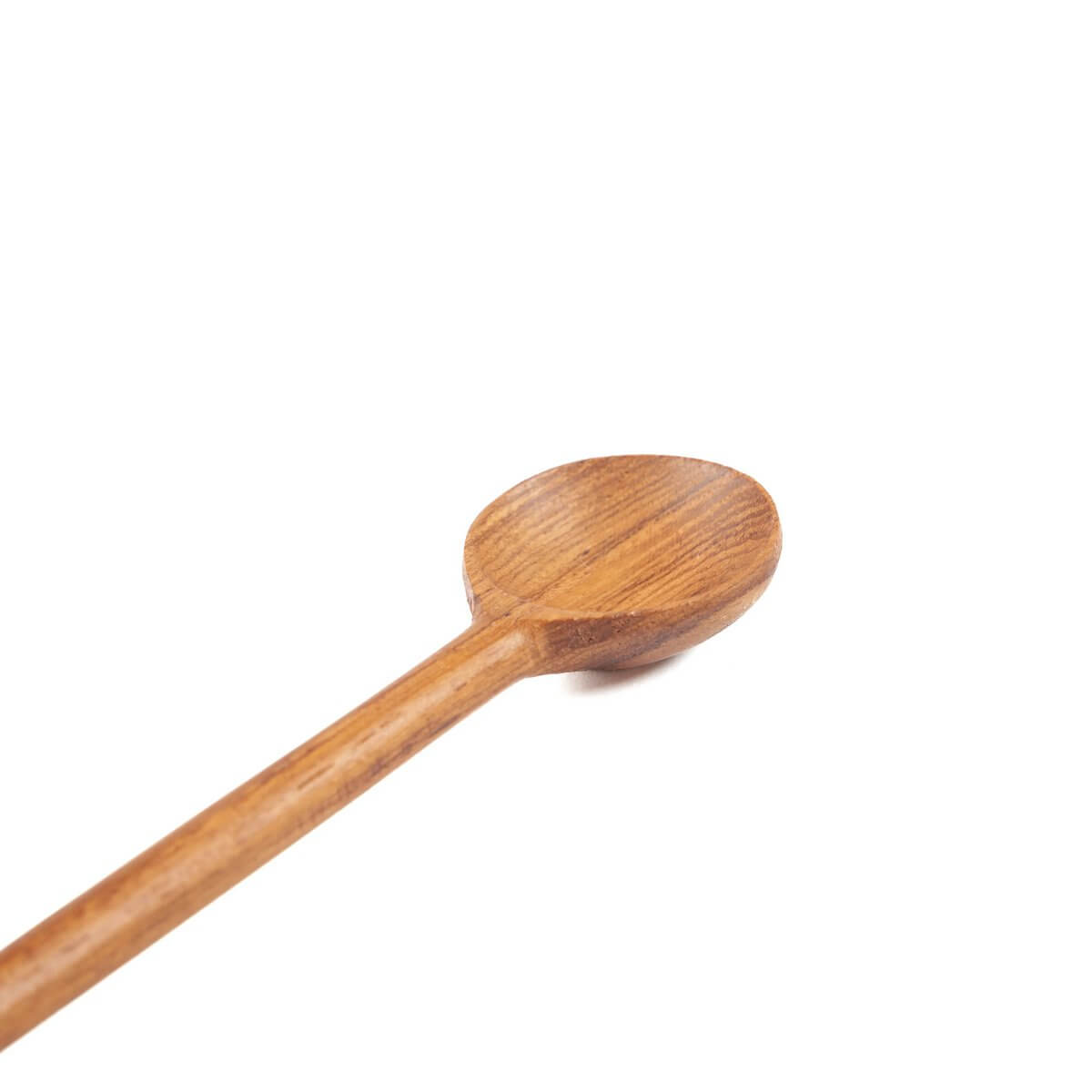 Elegant Teak Root Flat Spoon for Bohemian style, ideal for precise measuring of spices and herbs, showcasing unique wood grain patterns.