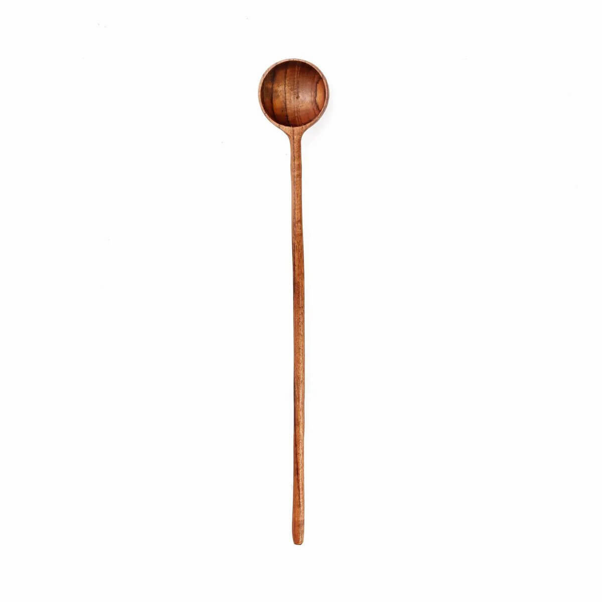 Bohemian teak wood dosing spoon from Bazar Bizar Living, perfect for enhancing your table setting. Brown color, 19cm length.