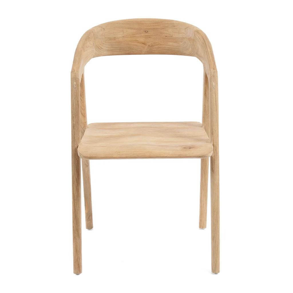 De Teluk eetkamerstoel van gerecycled teakhout - elegant en tijdloos voor je interieur.