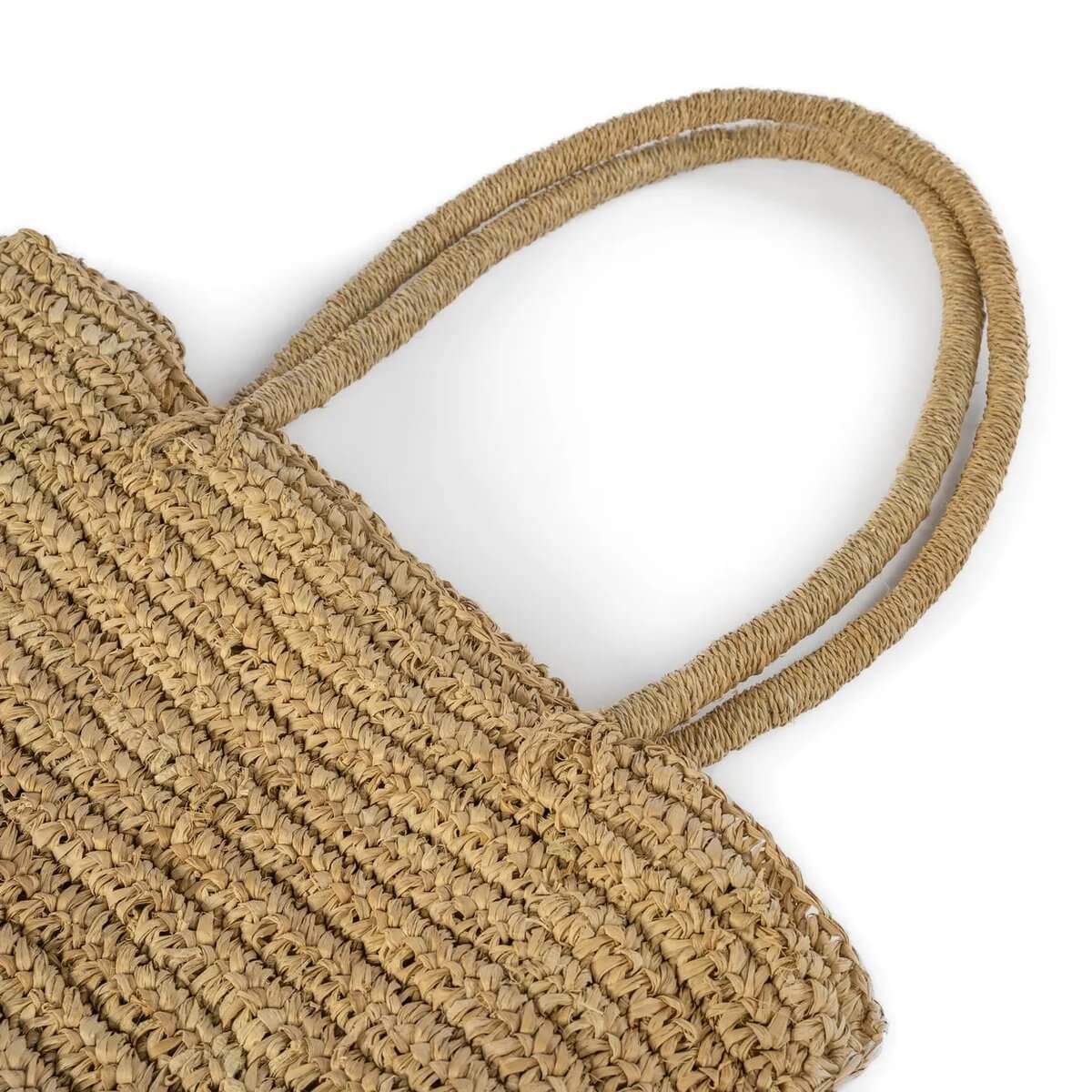 De Ti Amo raffia shopper, perfecte tas voor dagelijks gebruik met ruime binnenkant en stijlvolle uitstraling.