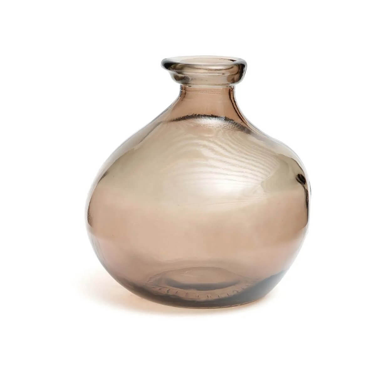 Bohemian-style De Xiao beige vase with soft, organic curves, perfect for flowers or as a chic decor piece in any room.
