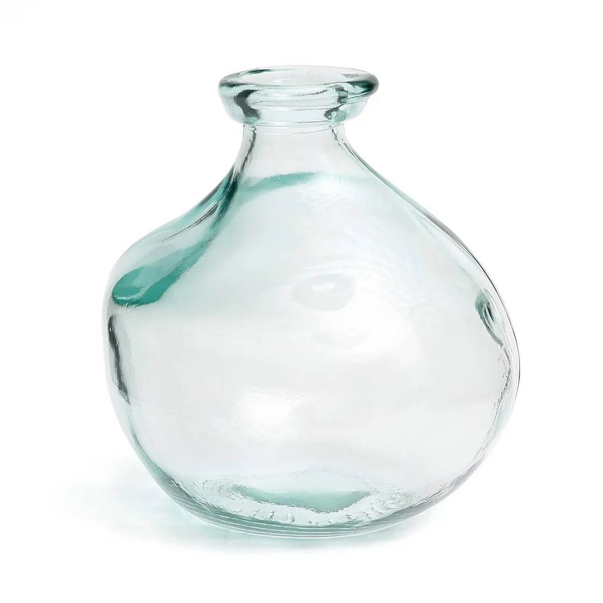 Bohemian-style De Xiao Vaas in blauw met organische komvorm voor bloemen of als decoratief accent, eenvoudig en stijlvol