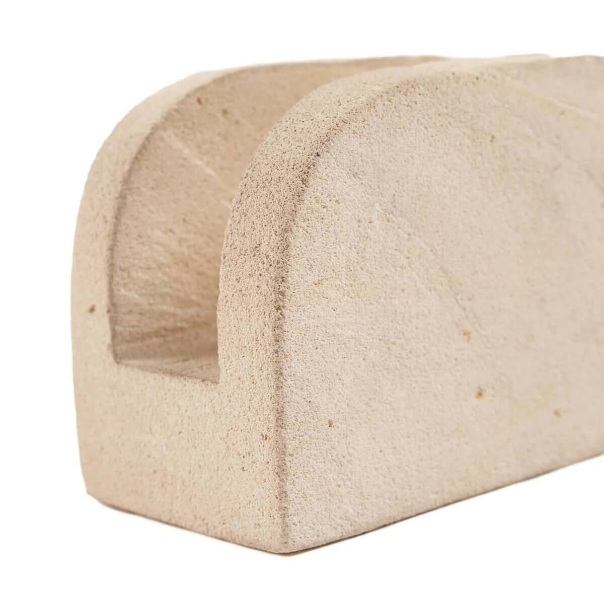 Bohemian stone tissue holder with a smooth, handcrafted finish, showcasing unique textures and earthy elegance for modern spaces.