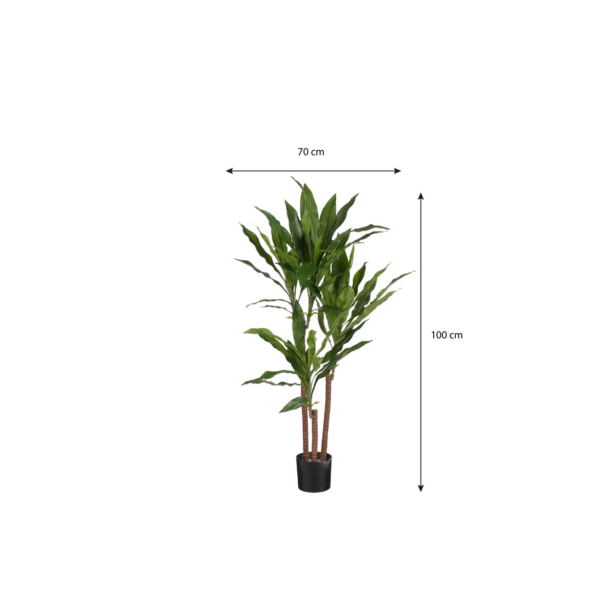 Dracaena Kunstplant - H100 x Ø70 cm-Kunst planten-Mica Decorations-Ik Hout ervan.