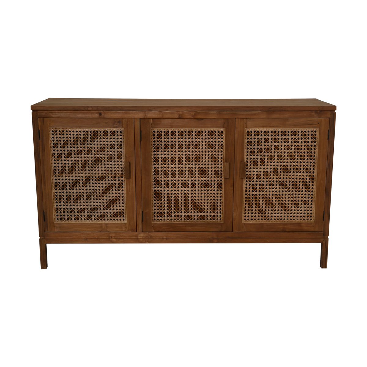 Dressoir 3 deuren - 150x42x85- Naturel - Teak/rotan-dressoirs-HSM Collection-Ik Hout ervan.