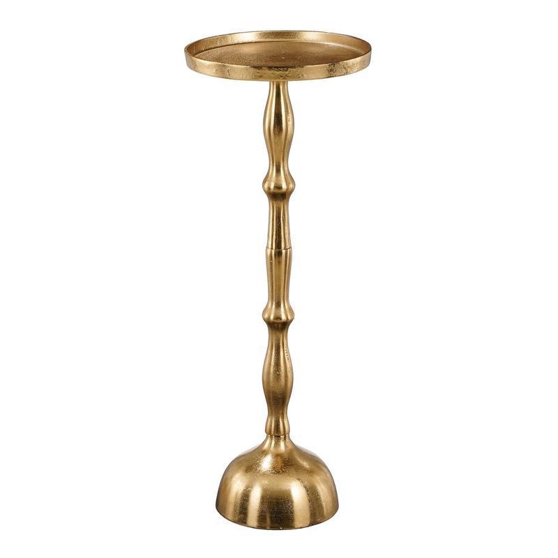 Duco Bijzettafel - H66 x Ø25 cm - Gerecycled Aluminium - Goud-bijzettafel-Mica Decorations-Ik Hout ervan.