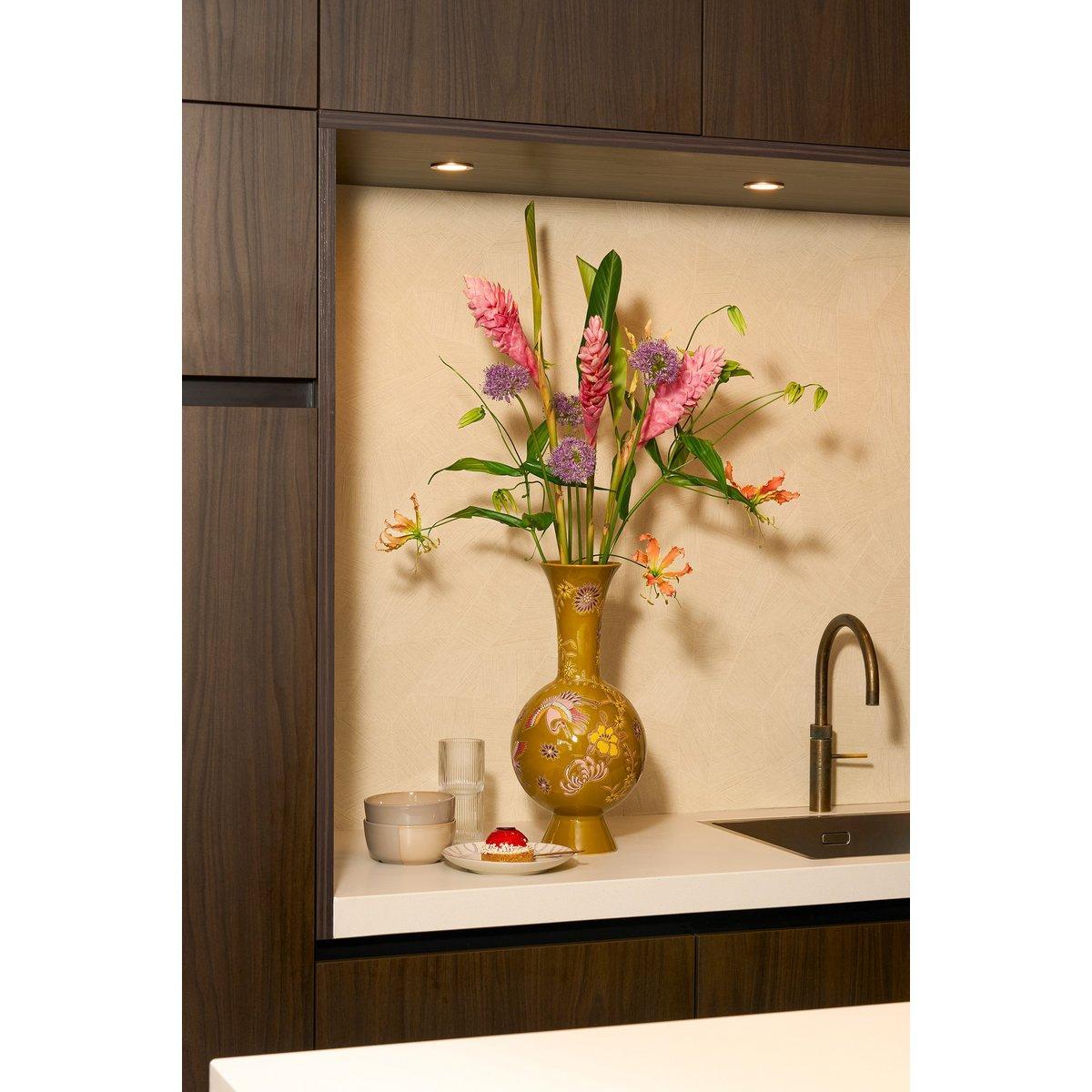 Eloise Vaas - H47 x Ø22 cm - Keramiek - Oker-vazen-Mica Decorations-Ik Hout ervan.