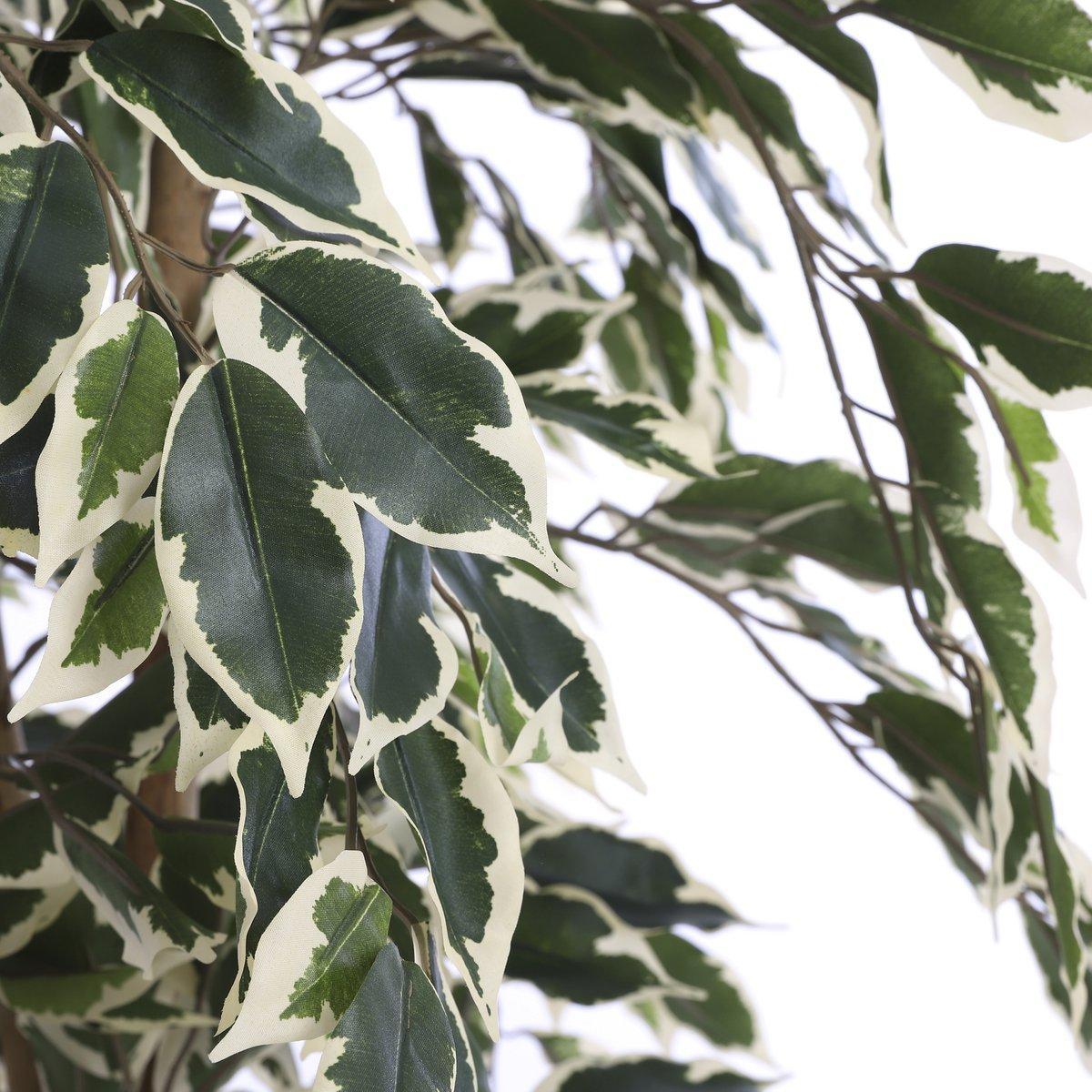 Ficus Kunstplant - H110 x Ø70 cm - Groen Bont-Mica Decorations-Ik Hout ervan.