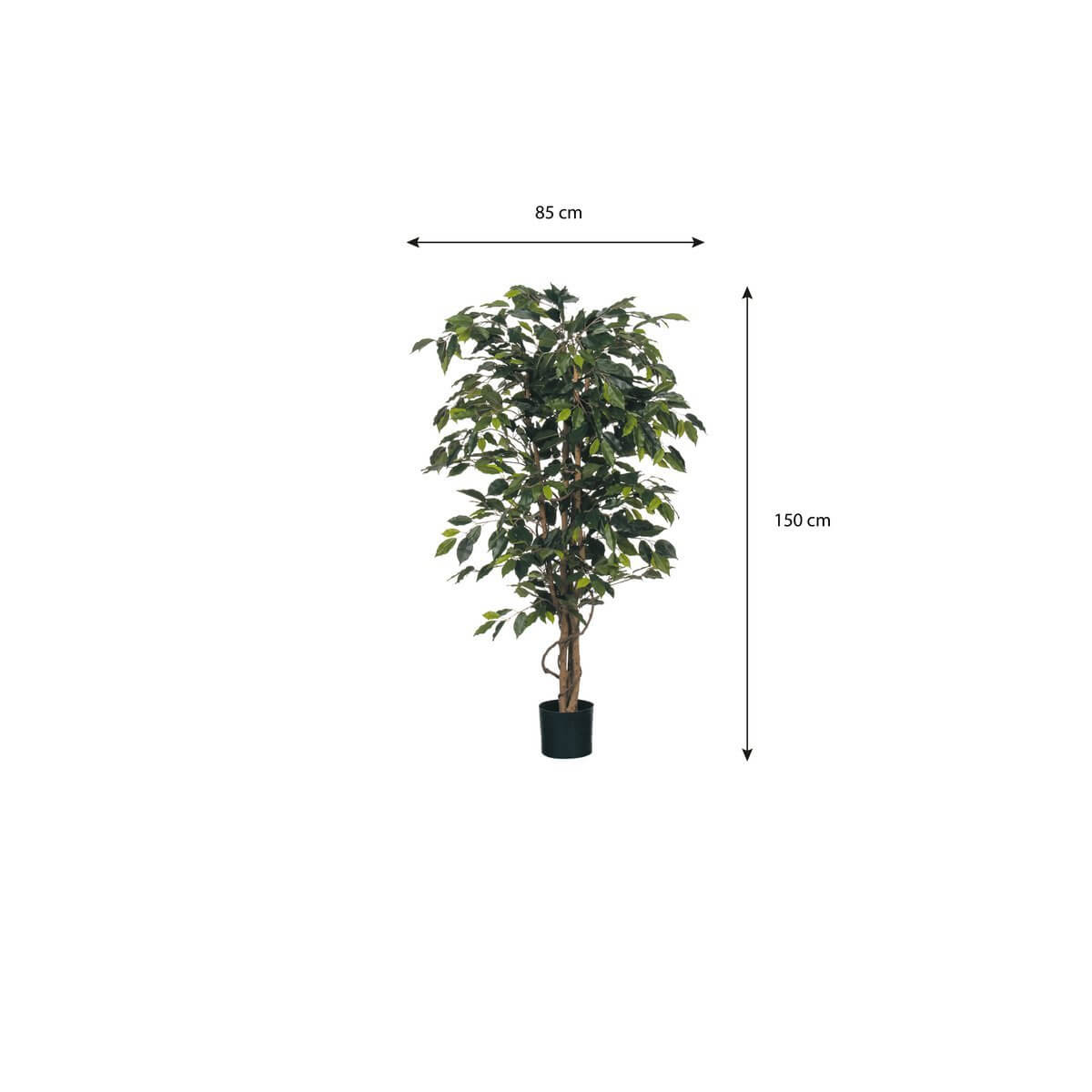 Ficus Kunstplant - H150 x Ø85 cm - Groen-Mica Decorations-Ik Hout ervan.