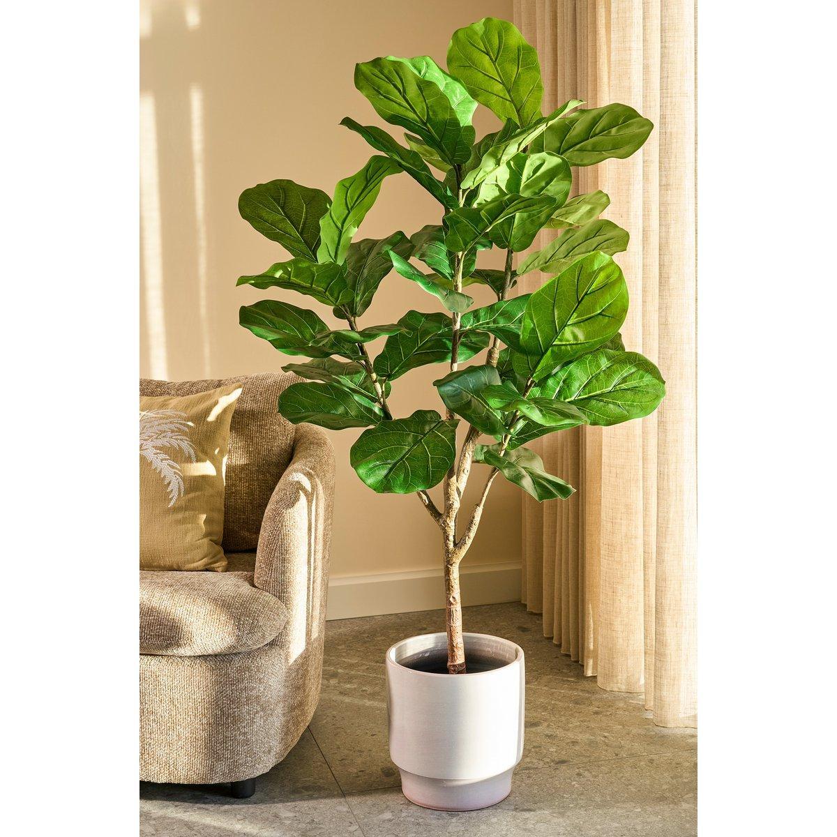Ficus Lyrata Kunstplant in Pot - H150 x Ø50 cm - Groen-Mica Decorations-Ik Hout ervan.
