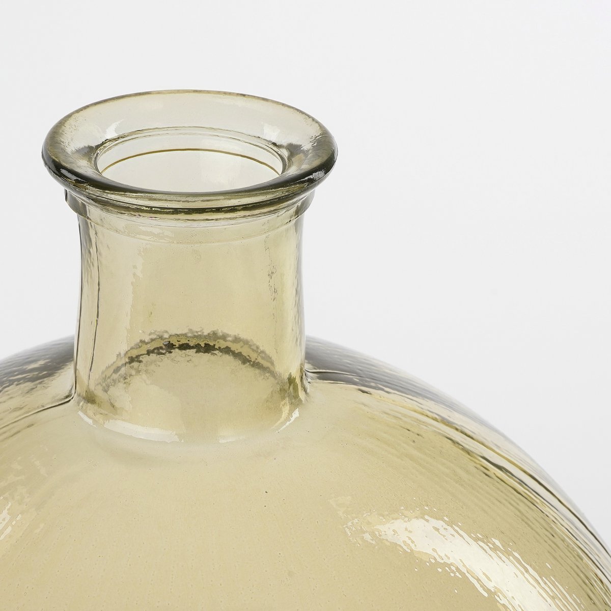 Firenza Fles Vaas - H42 x Ø34 cm - Gerecycled Glas - Lichtbruin-vazen-Mica Decorations-Ik Hout ervan.