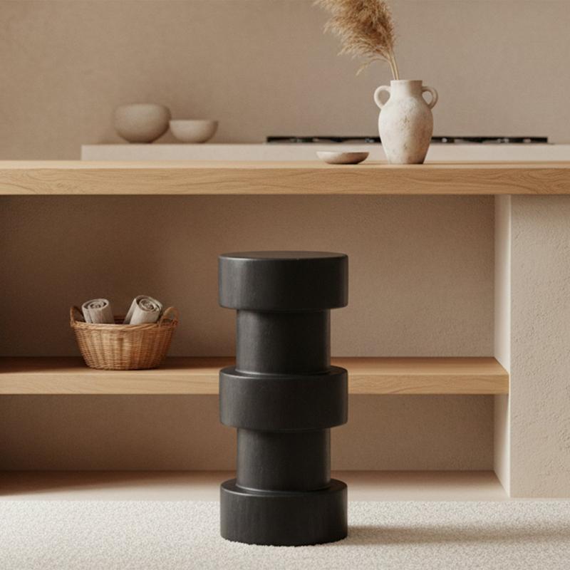 Forma barkruk Totoma zwart-barkruk-Raw Materials-Ik Hout ervan.