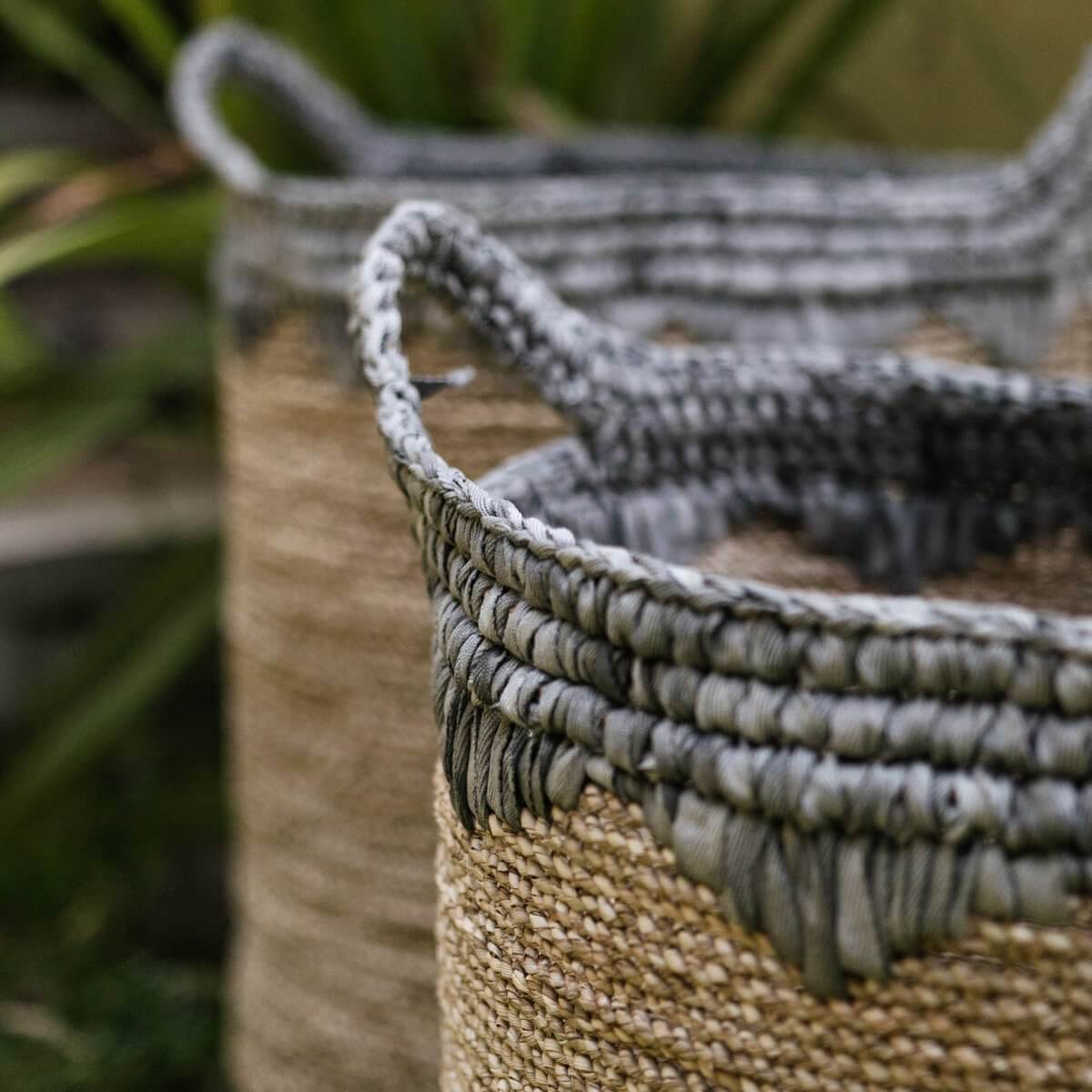 Grote opbergmand van zeegras (2 maten)