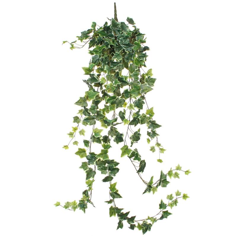 Hedera Kunst Hangplant - H129 cm - Groen Bont-Mica Decorations-Ik Hout ervan.