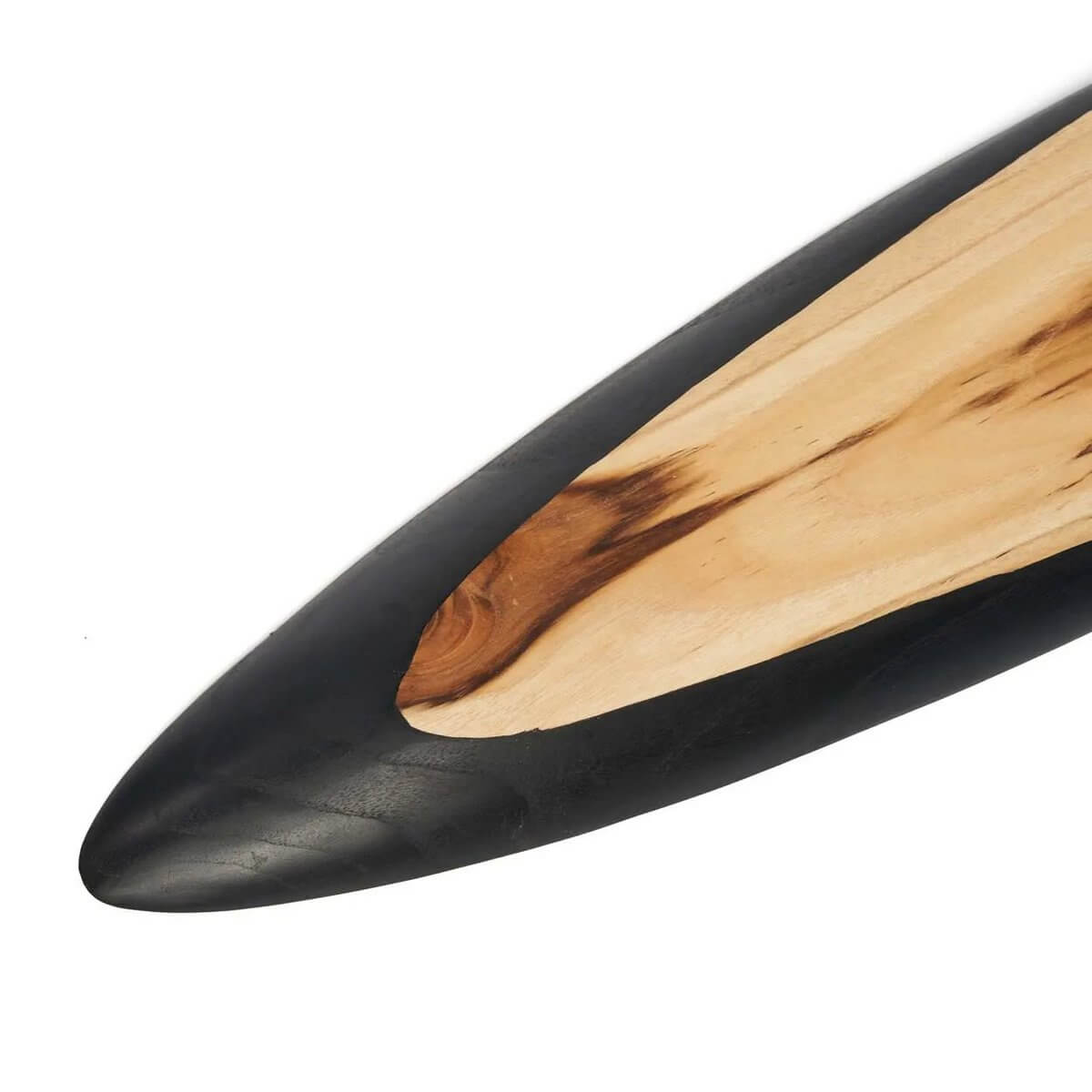 Close-up of Het Bondi Tapasbord - XXL, a sleek bohemian-style teak serving board perfect for tapas, snacks, and appetizers.