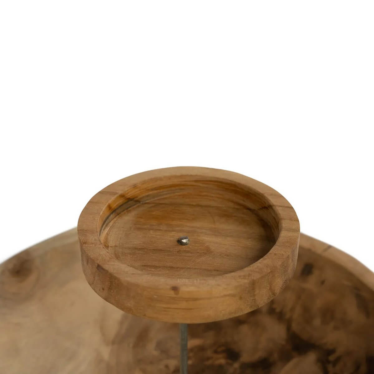 Teakhouten kaarsenbord met twee niveaus, perfect voor elegante kaarsenpresentaties. Geschikt voor diverse kaarsen. Bazar Bizar Living.