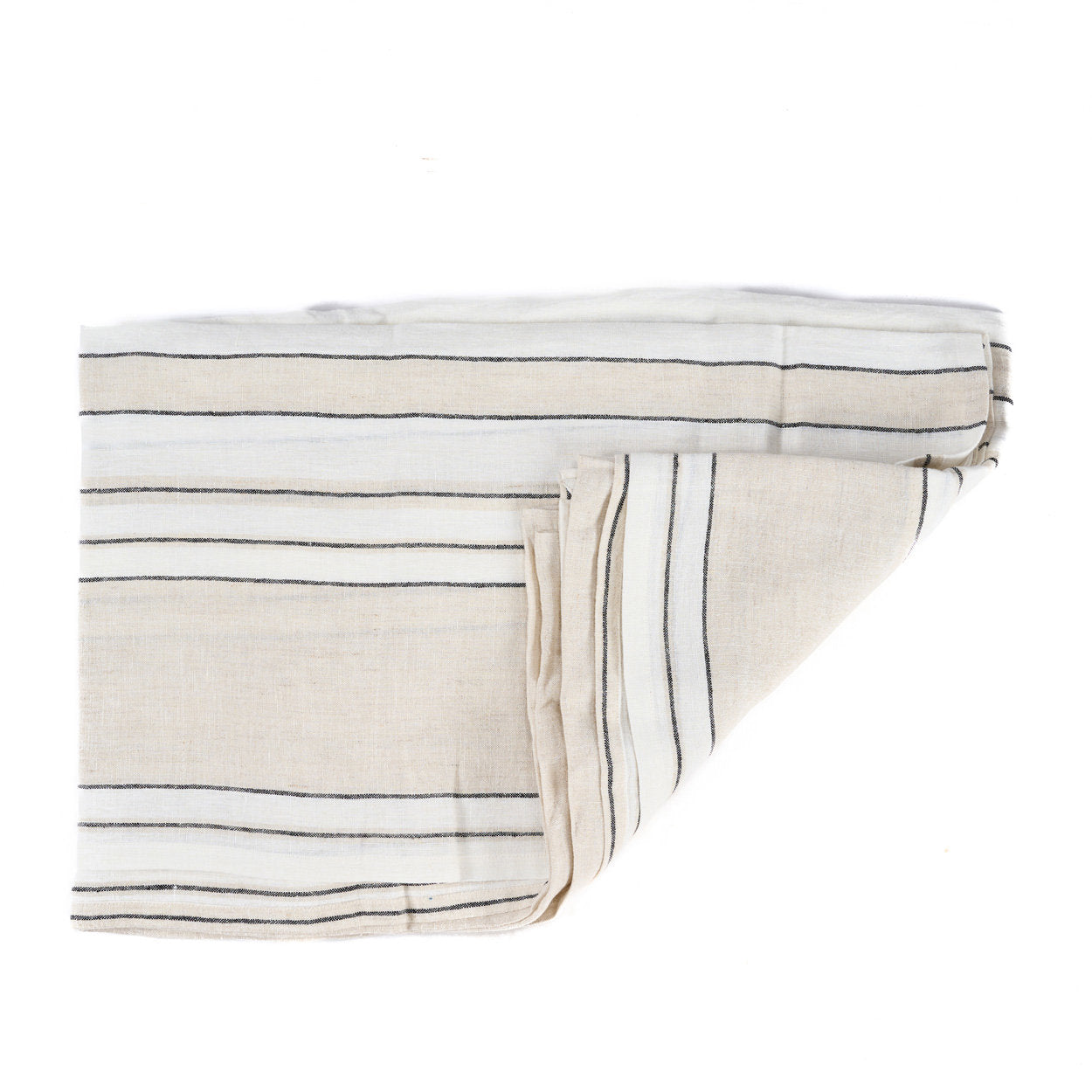 Het Provence-tafelkleed - naturel, zwart en wit - 150x300