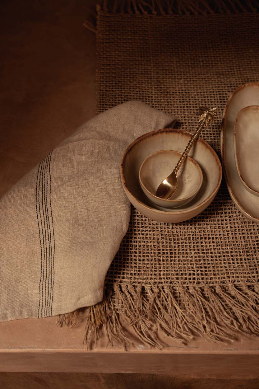 De Lint Biscuit-servet - natuurlijk zwart - 45x45