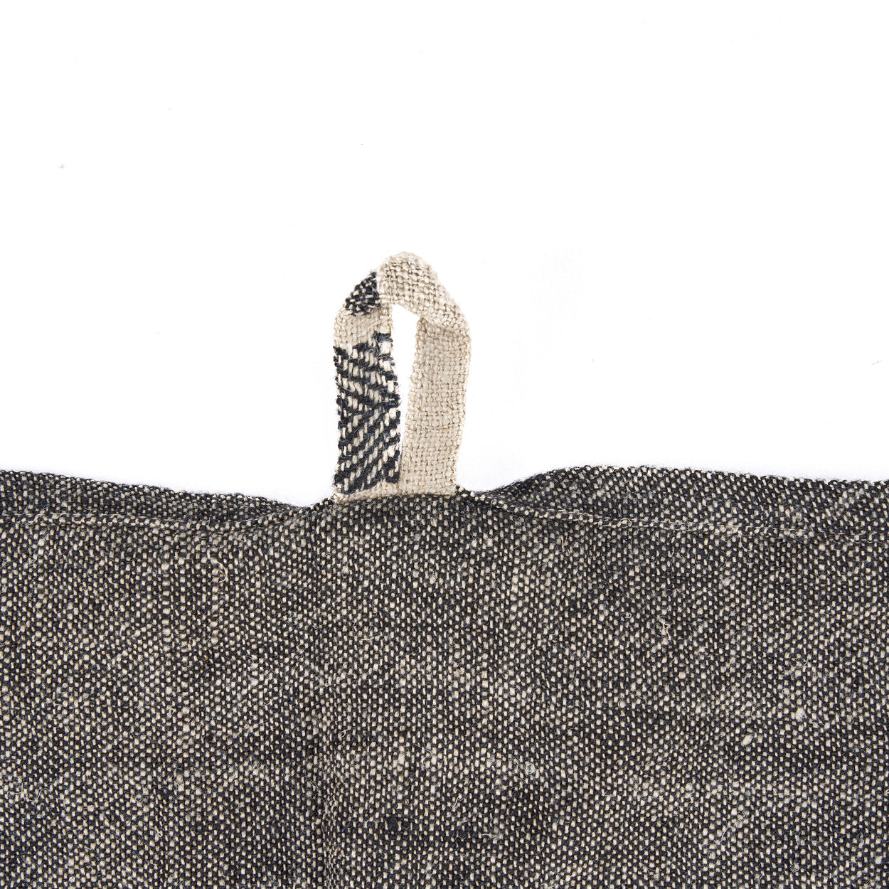 Linnen Smudge keukendoek - naturel/zwart - 50 x 70 cm