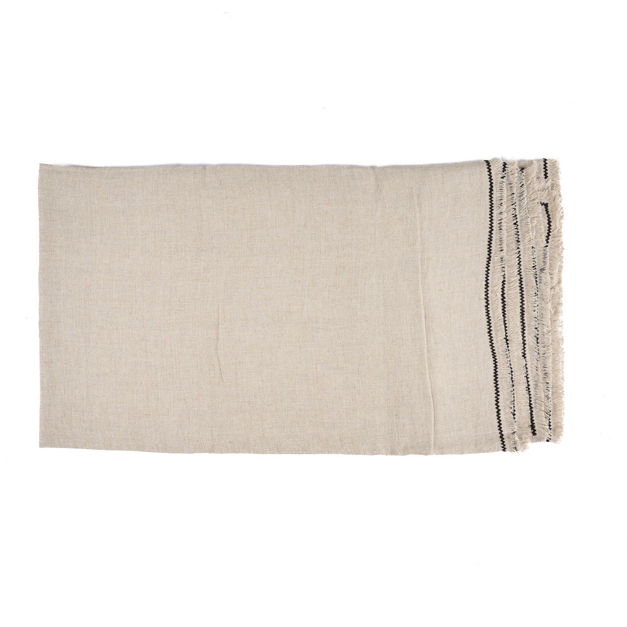 Toscaanse tafelkleed - naturel zwart - 150x300