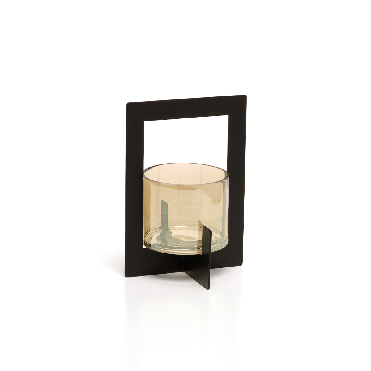 De Hurricane kandelaar met frame - zwart - M