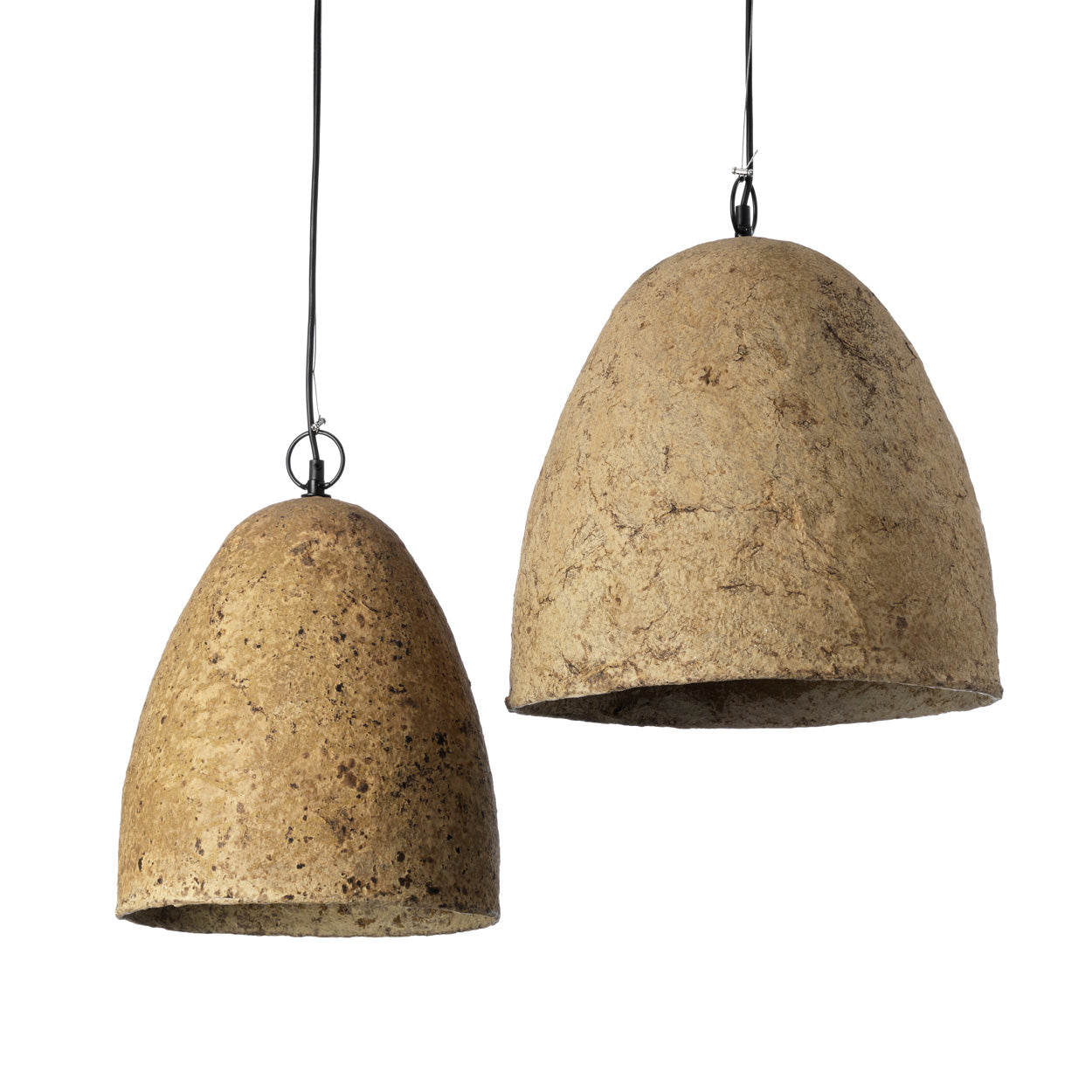 Zijaanzicht van papier-maché hanglamp savana 40 cm