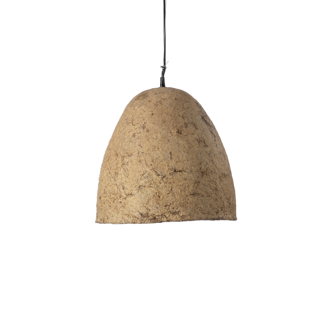 Papier-maché hanglamp Savana 40 cm vanuit een andere hoek