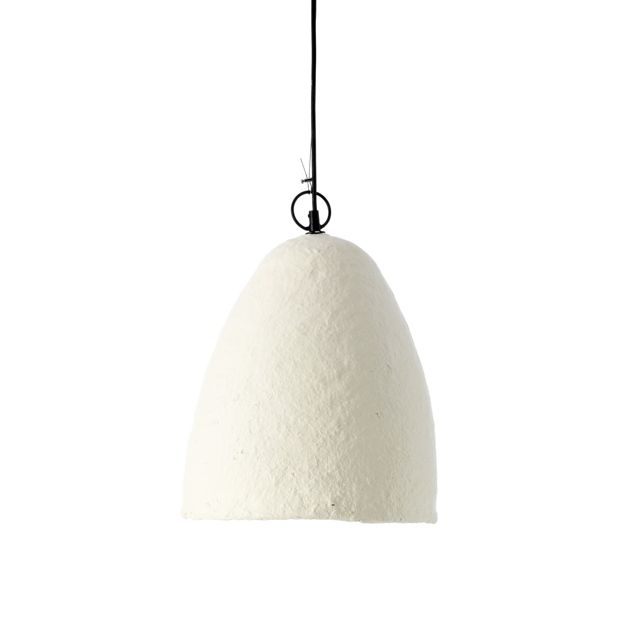 Papier-maché hanglamp Savana wit 30 cm