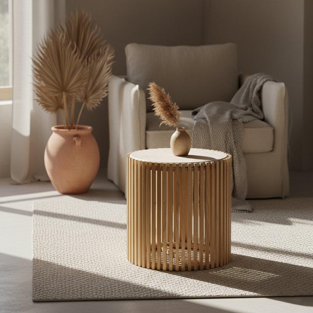 Infinity bijzettafel Oval-bijzettafel-Raw Materials-Ik Hout ervan.