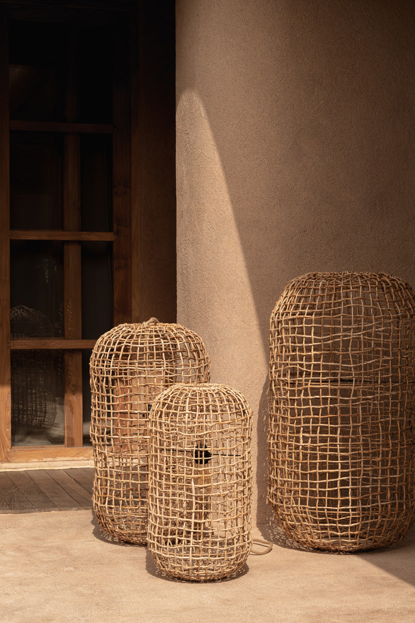 Detail van rotan hanglamp kuso 57 cm