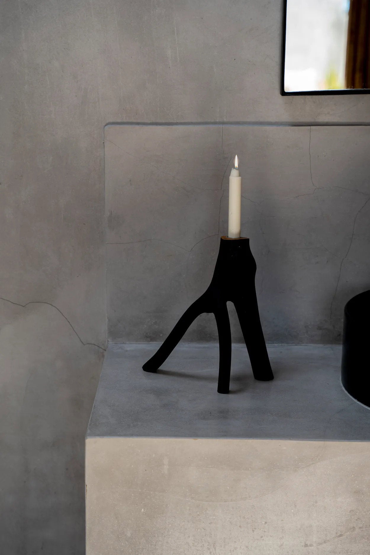 The Triple Twig Candle Holder - Zwart