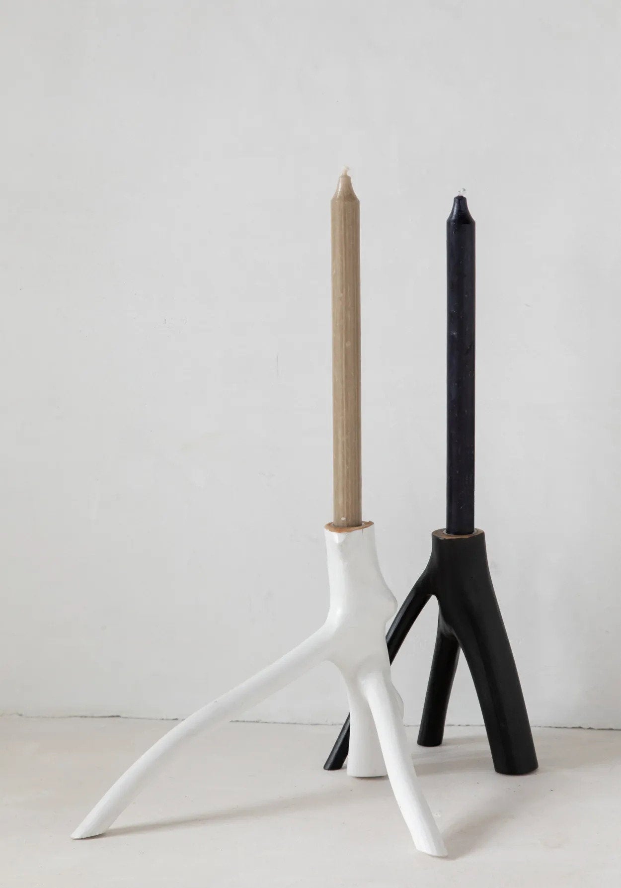 The Triple Twig Candle Holder - Zwart