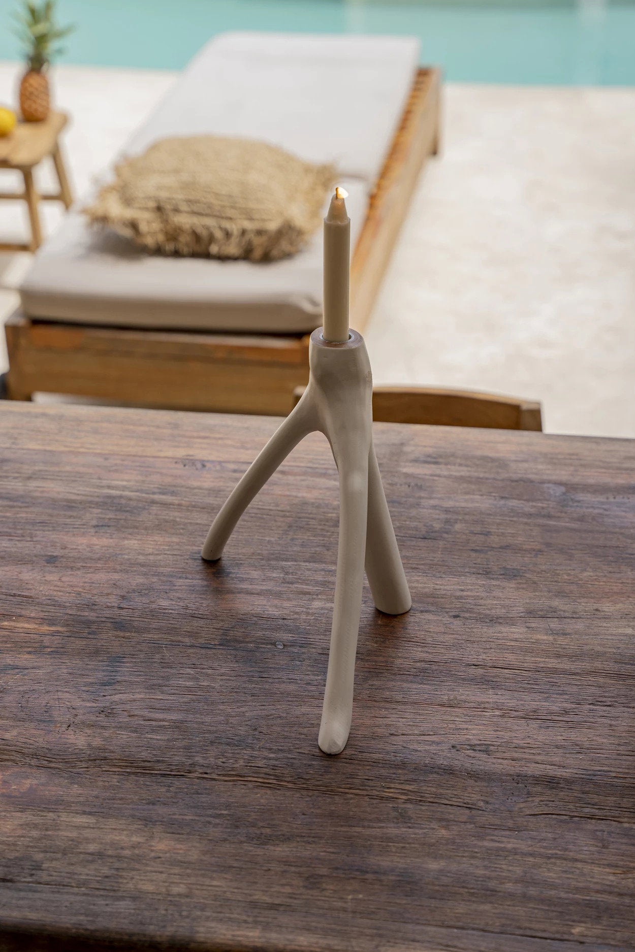 The Triple Twig Candle Holder - Wit