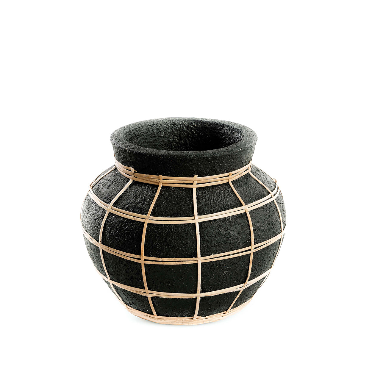 De Belly Vaas - Zwart Naturel - S