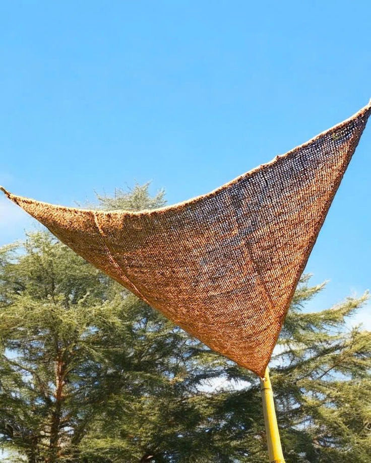 De Coco Shade Driehoekig - Naturel - 350x350