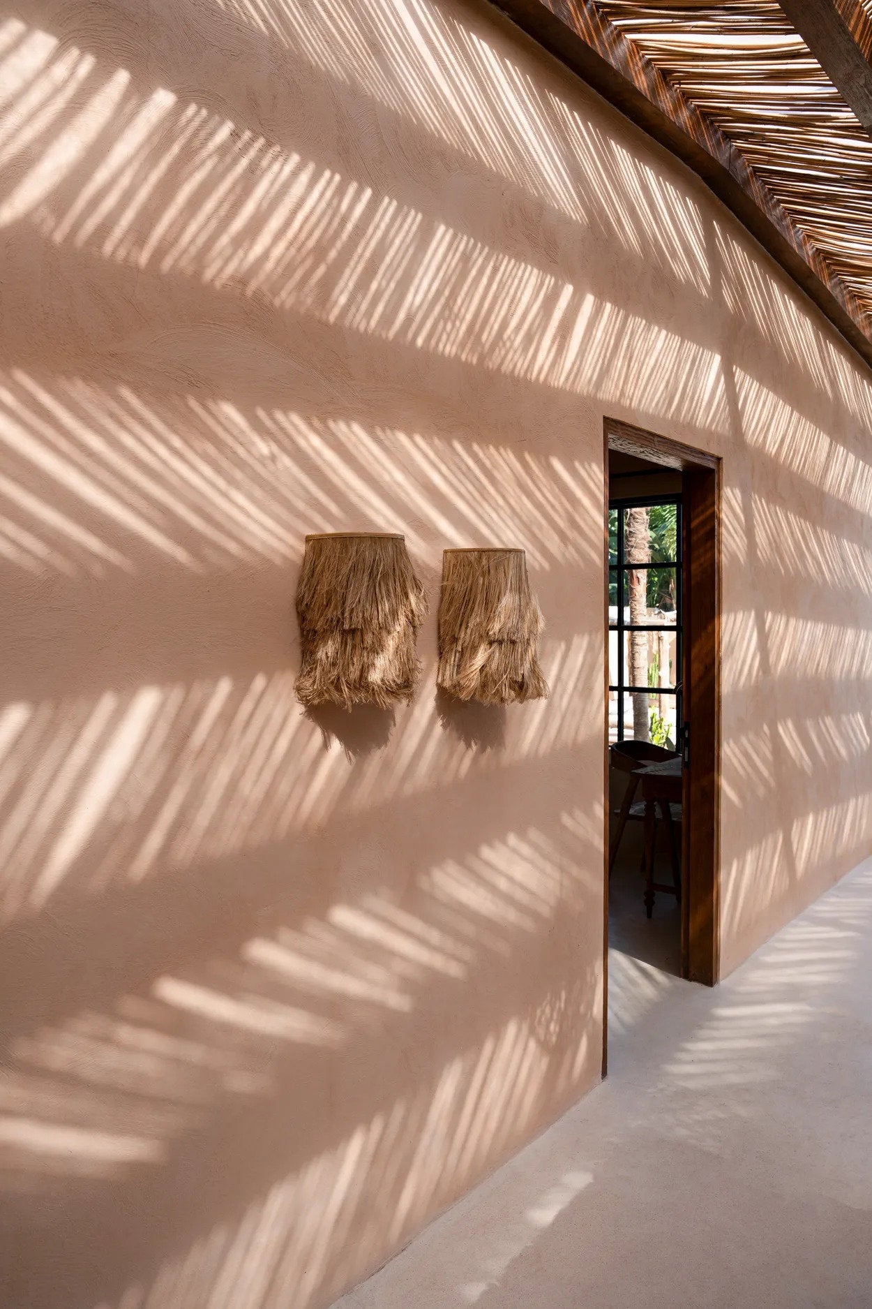 De Abaca wandlamp - Naturel