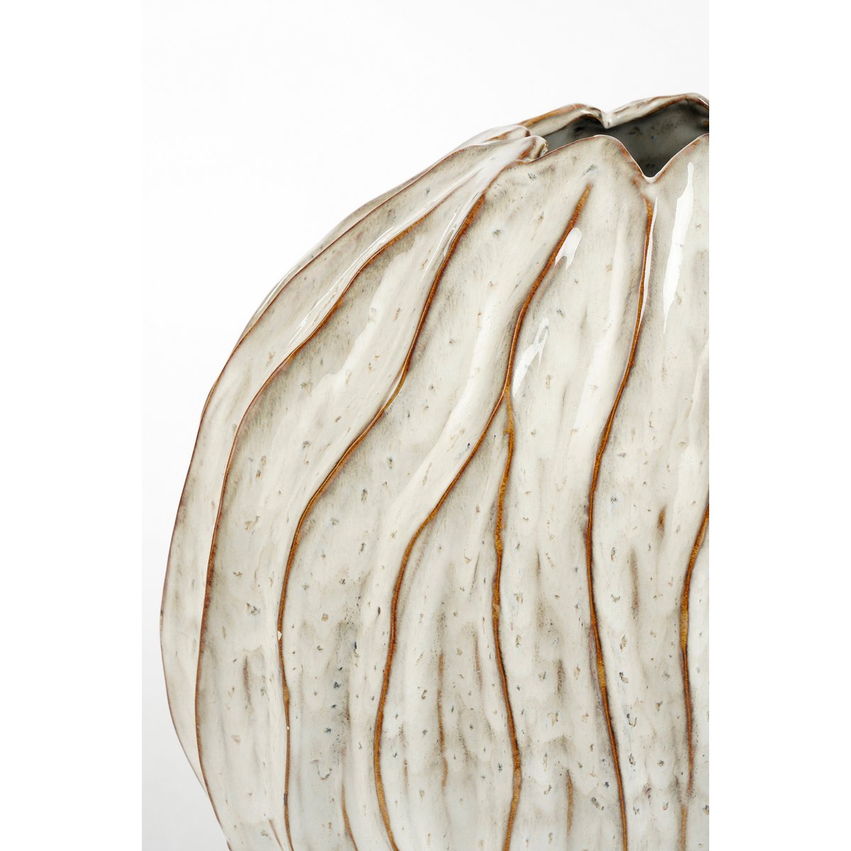 Jovi Vaas - L43 x B23 x H41 cm - Keramiek - Wit-vazen-Mica Decorations-Ik Hout ervan.