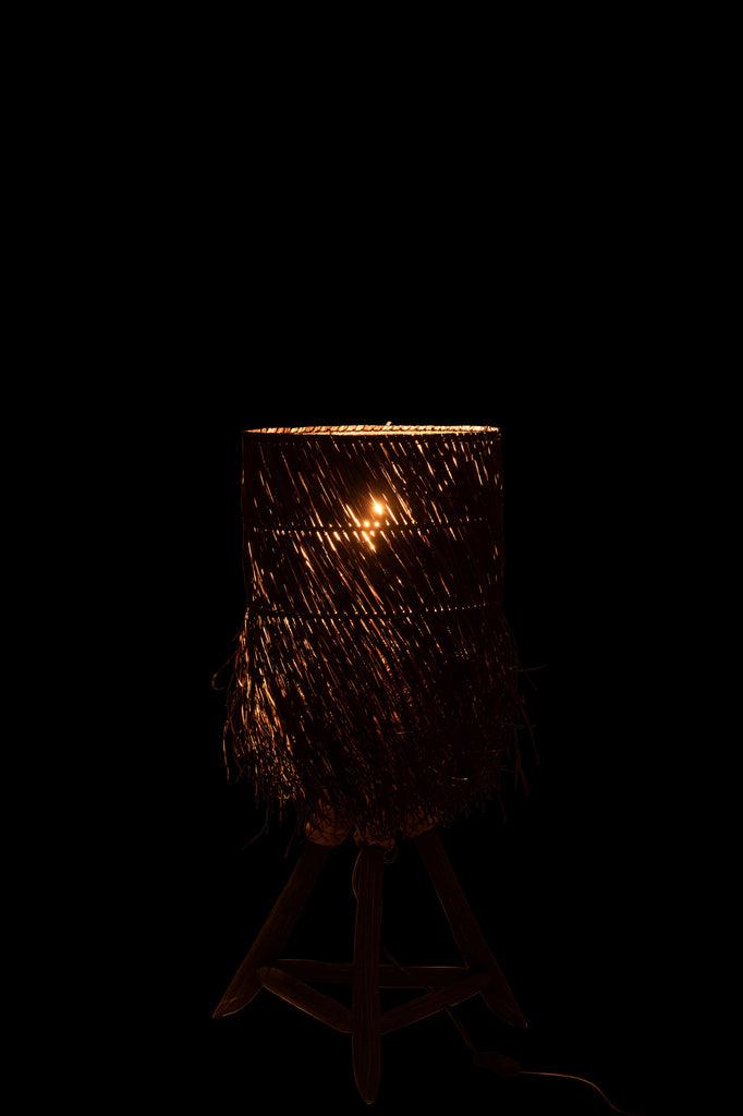 Lamp Tak Arthur Hout Bruin Klein J-Line Lamp Branch Arthur Wood Brown Small is een charmante toevoeging aan de Zomer 2023 collectie. Deze kleine bruine lamp is gemaakt van 56% teakhout en 40% gras, wat zorgt voor een natuurlijke uitstraling. Met afmetinge