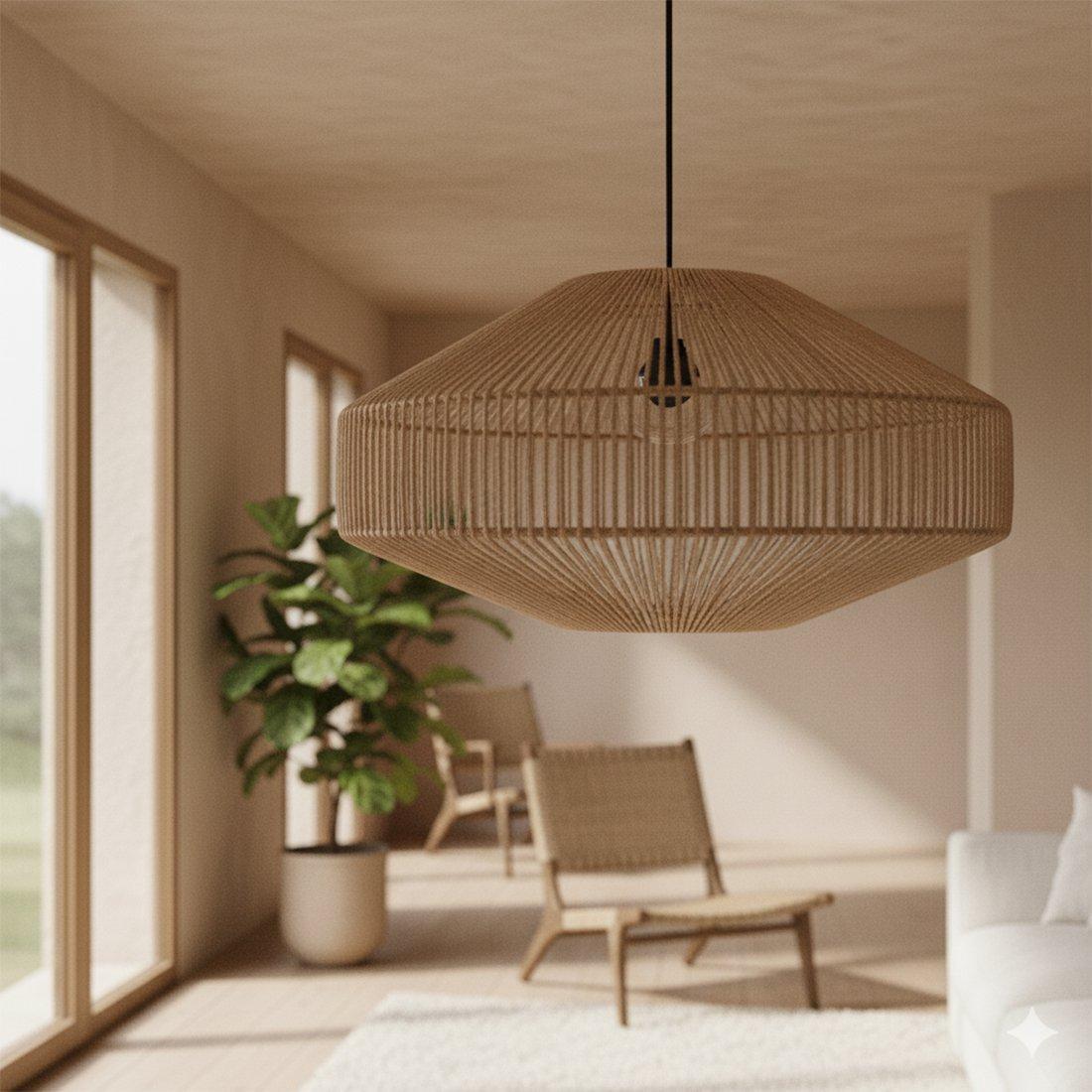 Linea hanglamp Gem natural-Hanglampen-Raw Materials-Ik Hout ervan.