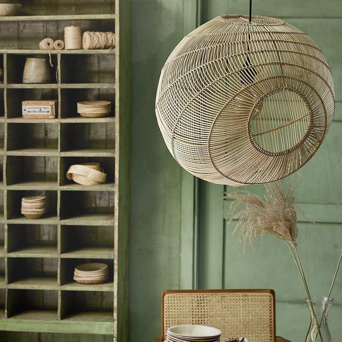 Luna hanglamp Sphere naturel-Hanglampen-Raw Materials-Ik Hout ervan.