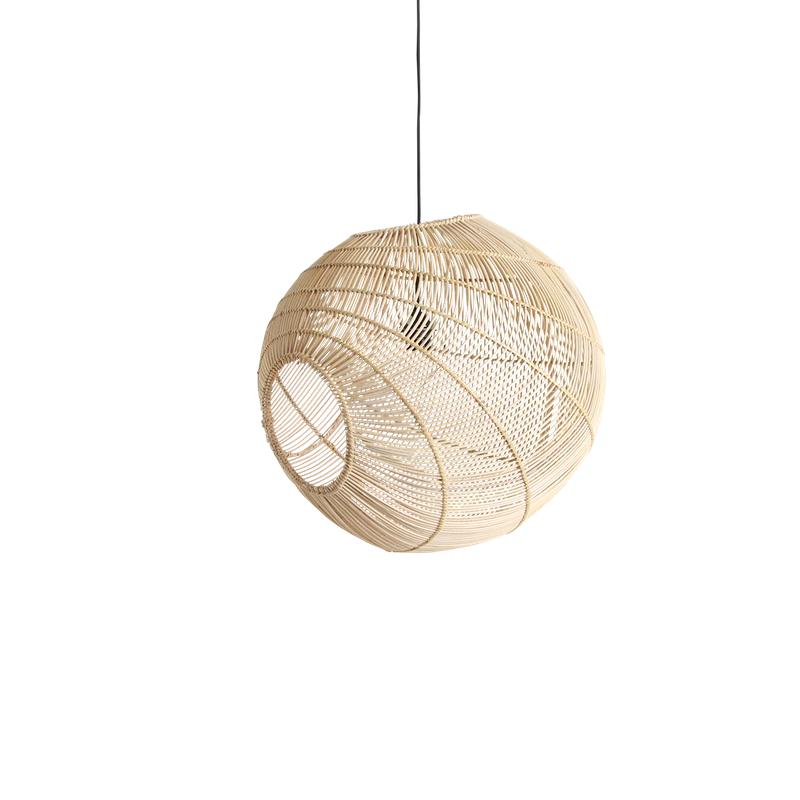 Luna hanglamp Sphere naturel-Hanglampen-Raw Materials-Ik Hout ervan.
