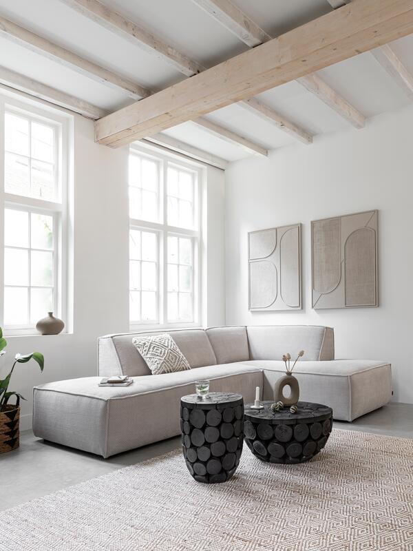 Wandpaneel Elyn Cream klein, 102x76x4 cm, crème jute