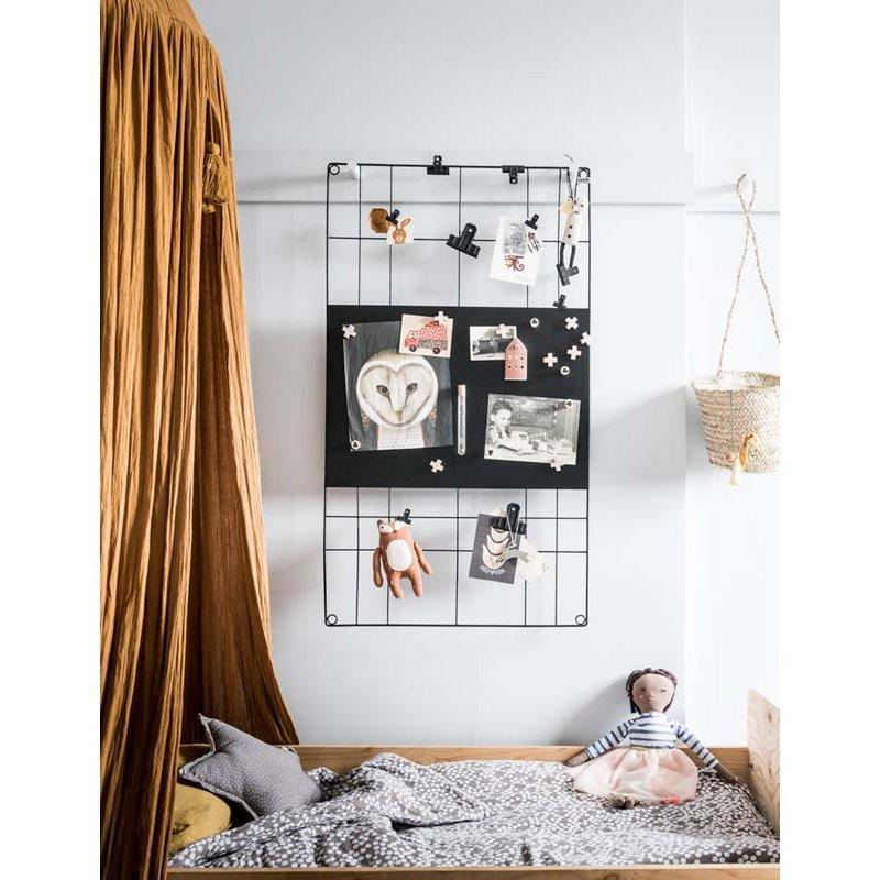 Memo Board Magnetic Wire Black 60x105cm-vtwonen-Ik Hout ervan.