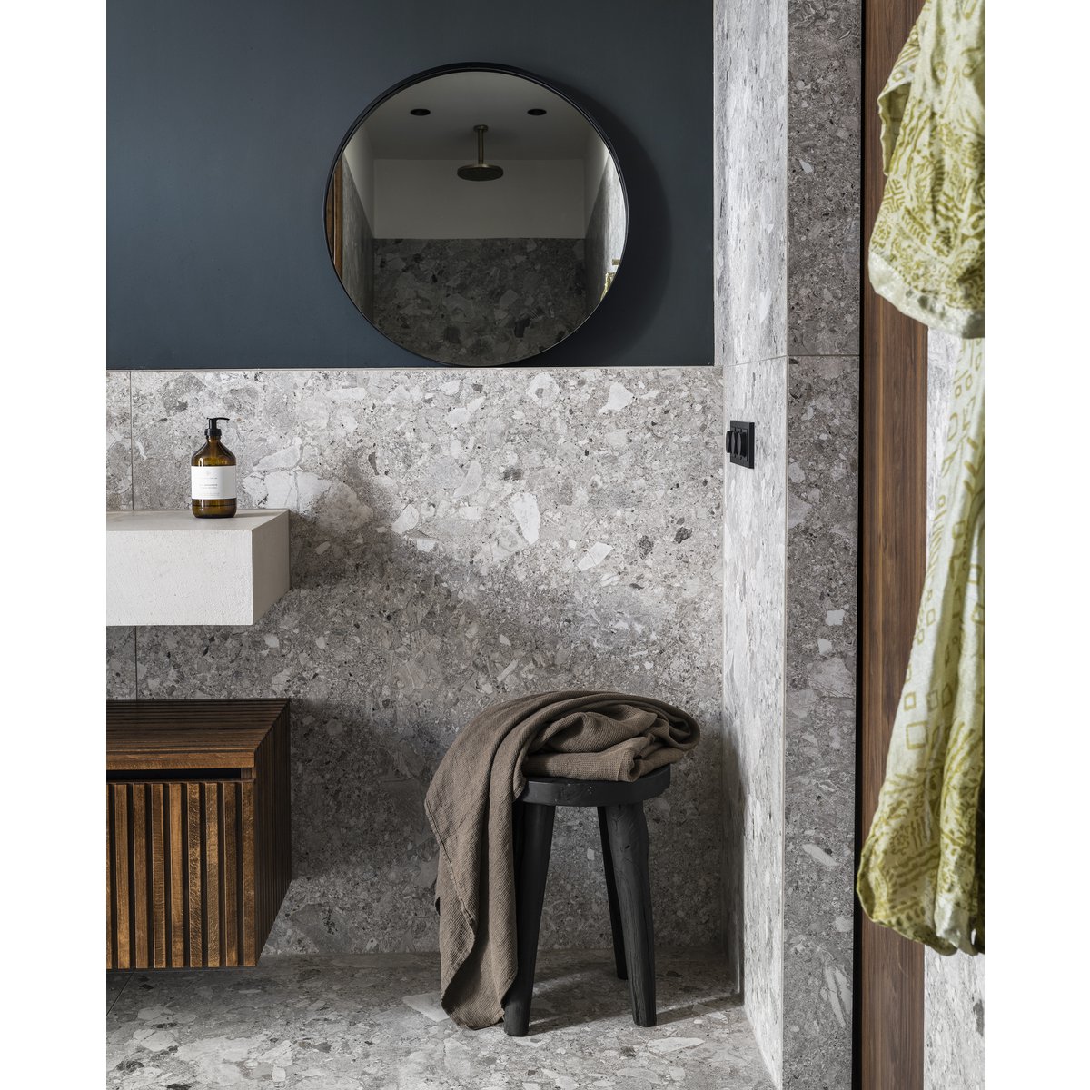 Mirror Round Deep Black 60cm-vtwonen-Ik Hout ervan.