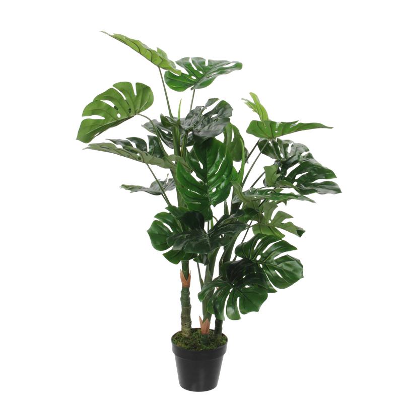 Monstera Kunstplant - H100 x Ø75 cm - Groen-Mica Decorations-Ik Hout ervan.