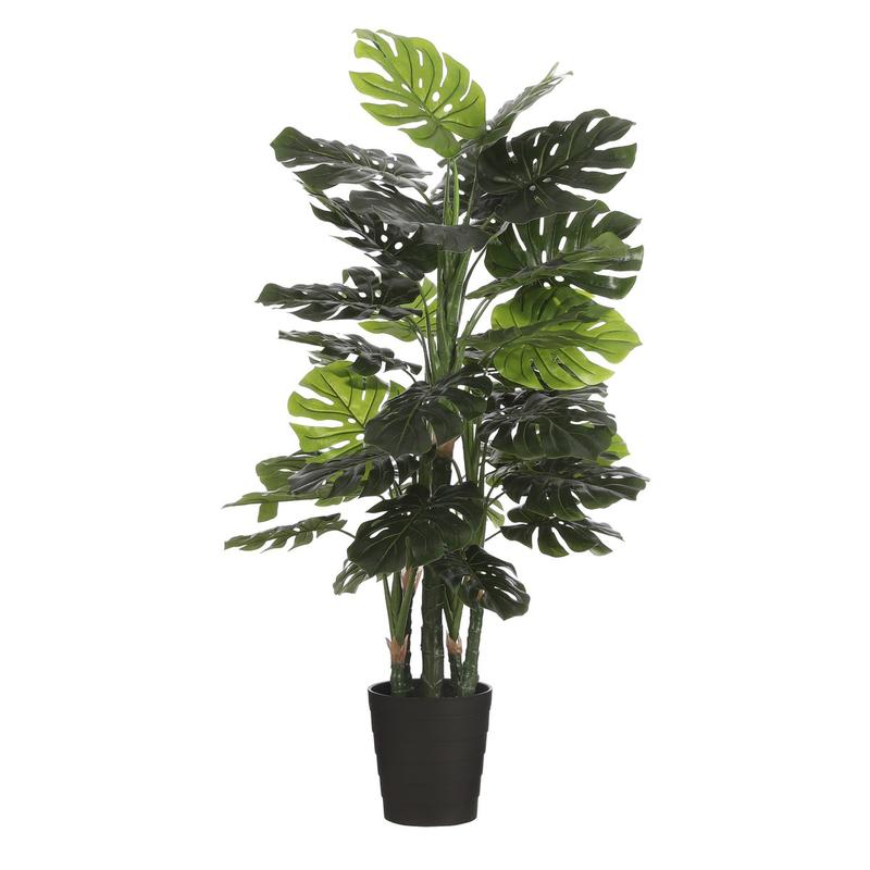 Monstera Kunstplant - H140 x Ø80 cm - Groen-Mica Decorations-Ik Hout ervan.